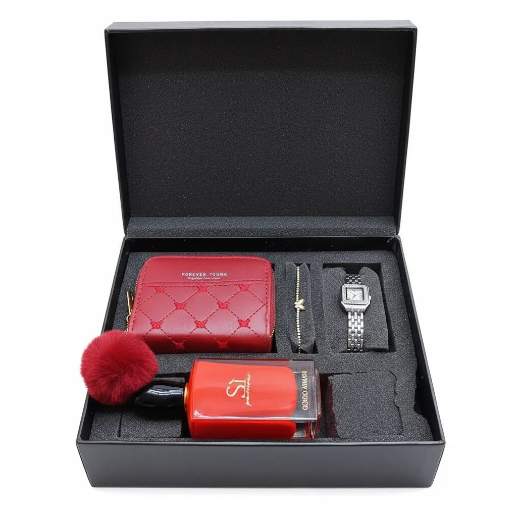 Passionate Red & Silver Women's Gift Box