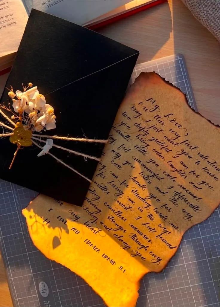 Handmade "Love Pulse" Vintage Letter