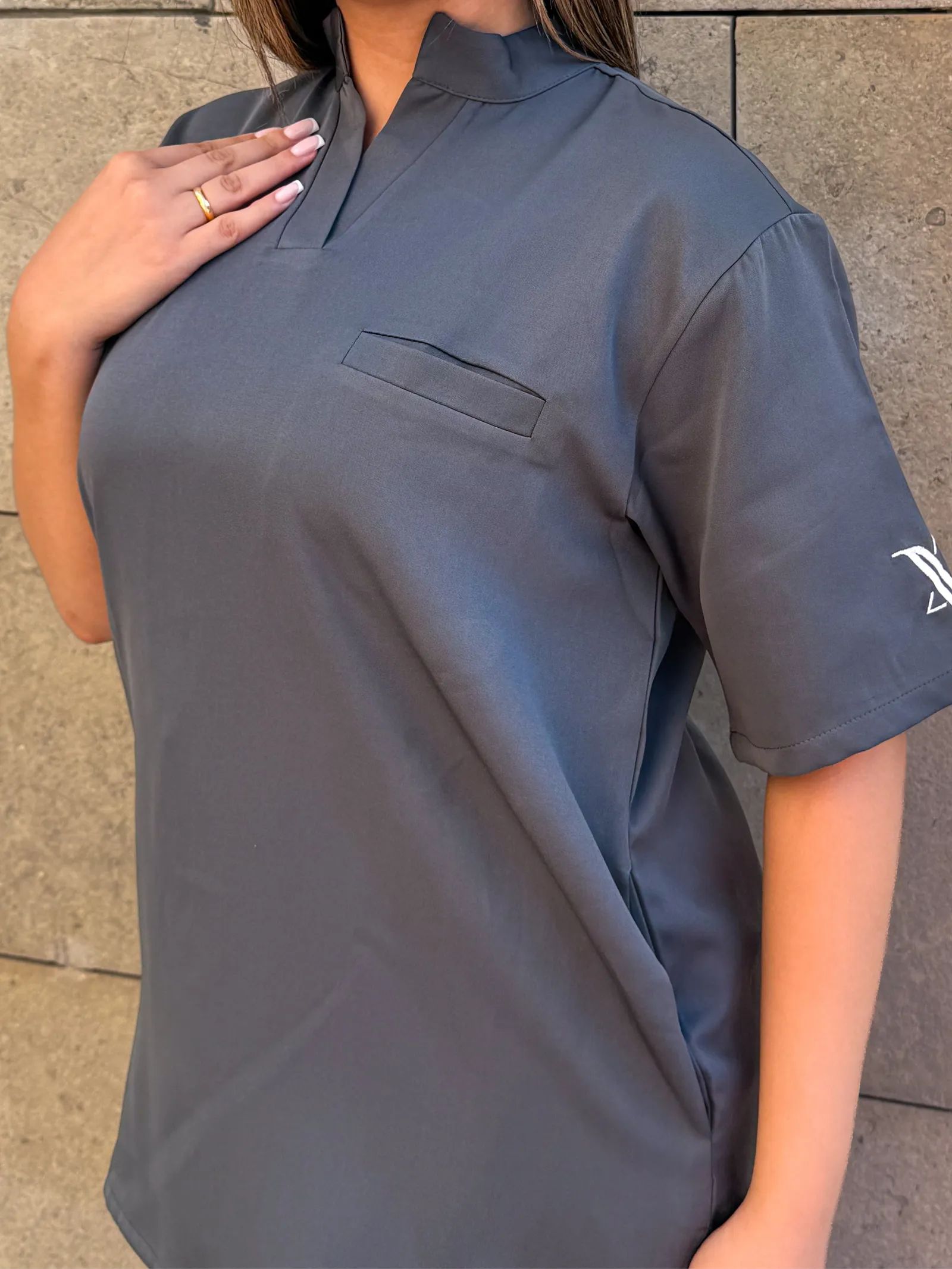 Gray Supreme Flare Scrub