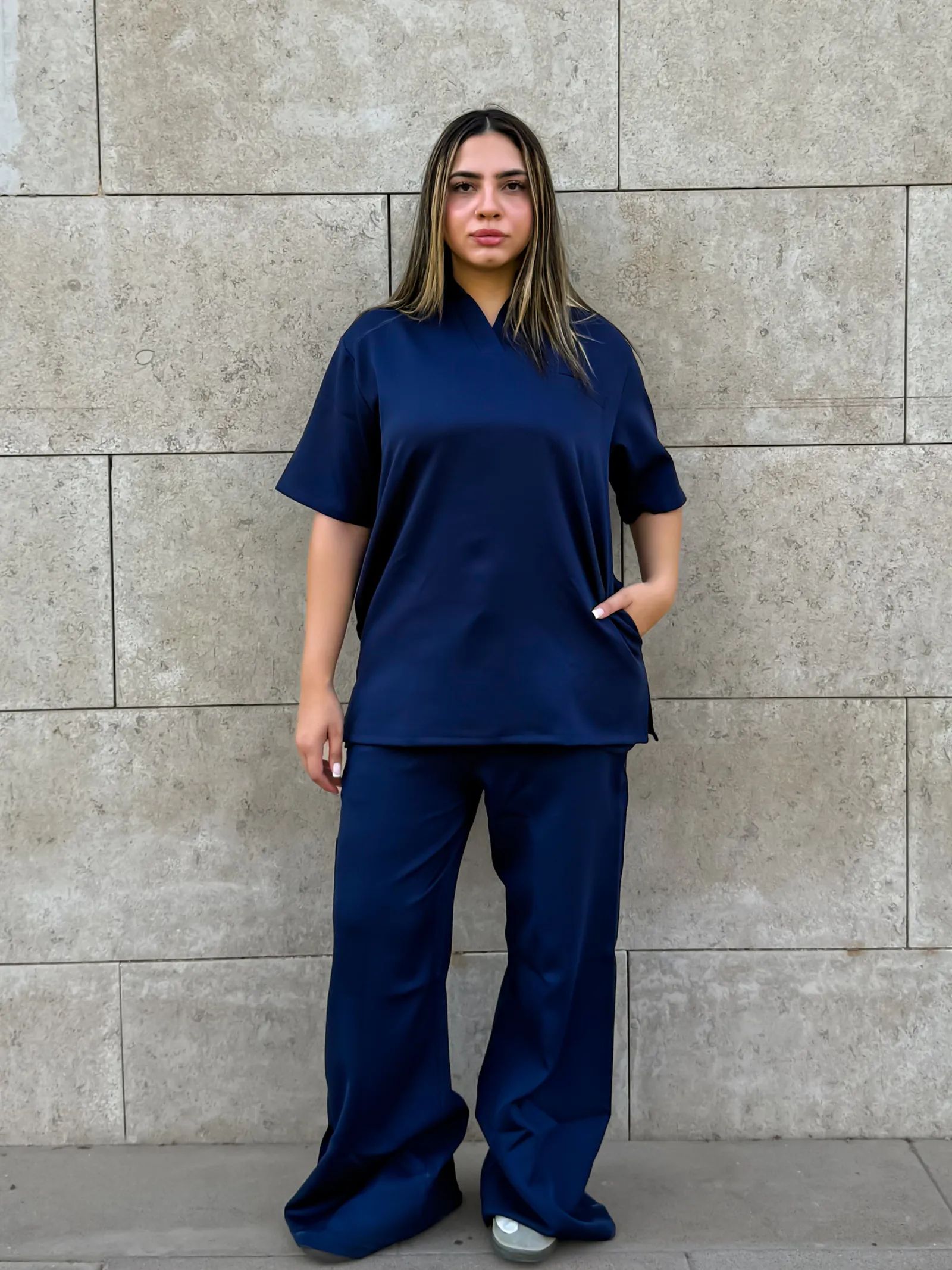 Navy Supreme Flare Scrub