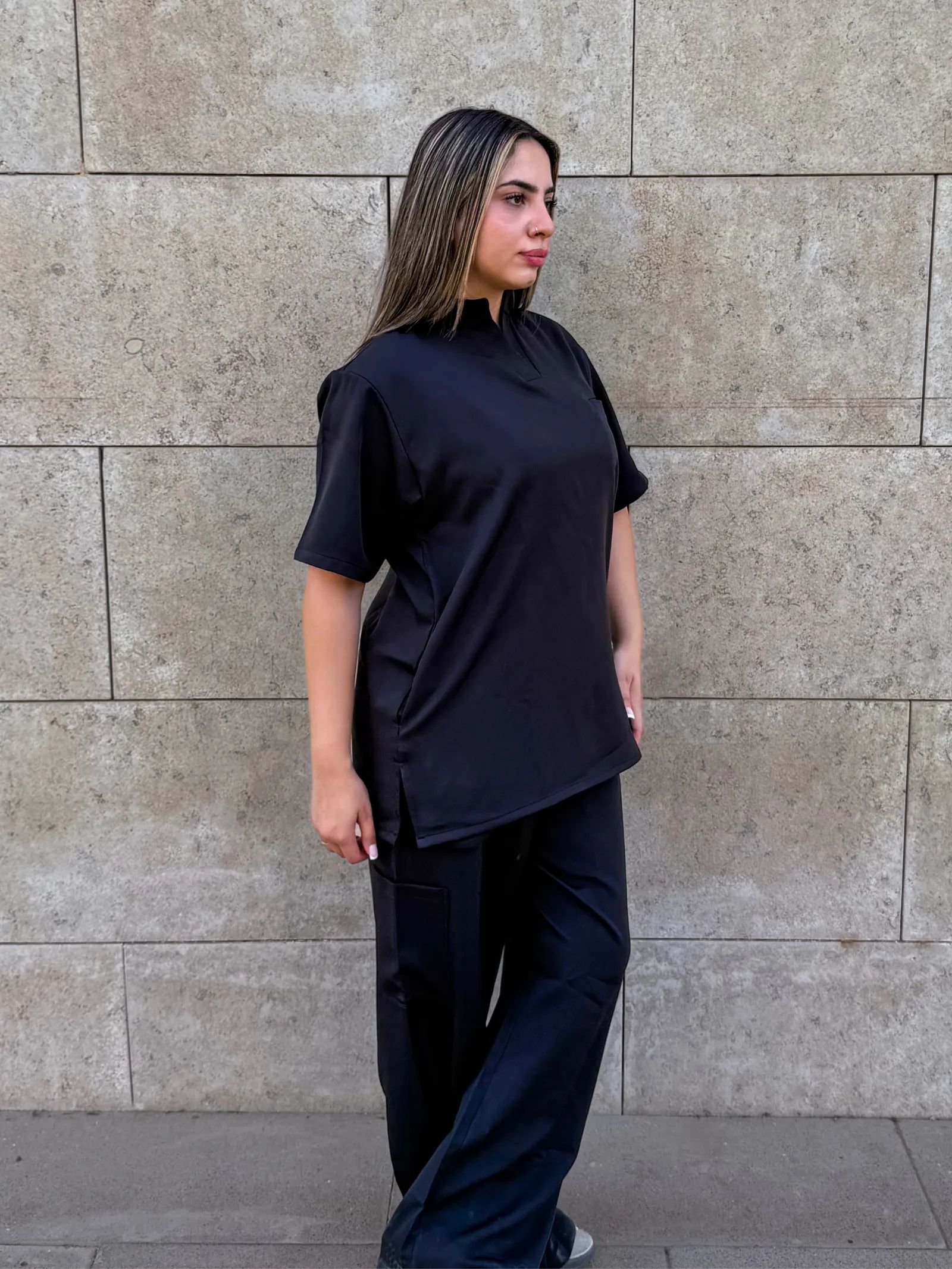 Black Supreme Flare Scrub