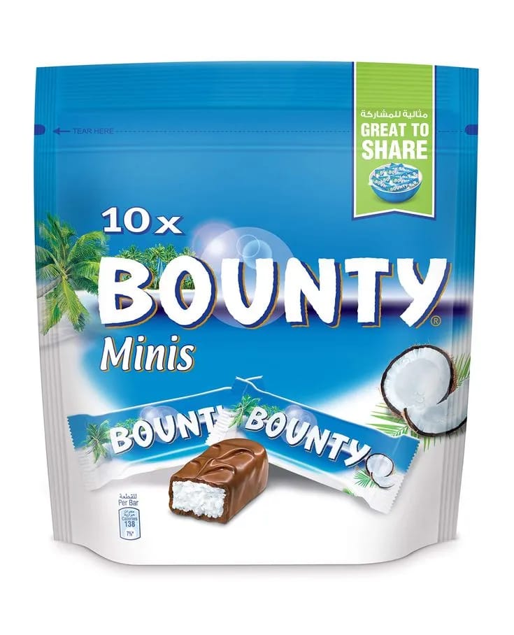 10 BOUNTY MINI CHOCOLATE