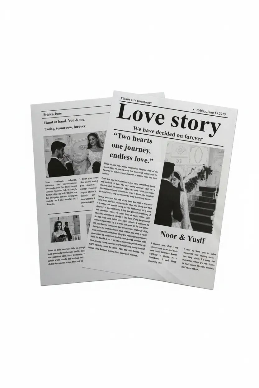 Love Story News Sheet