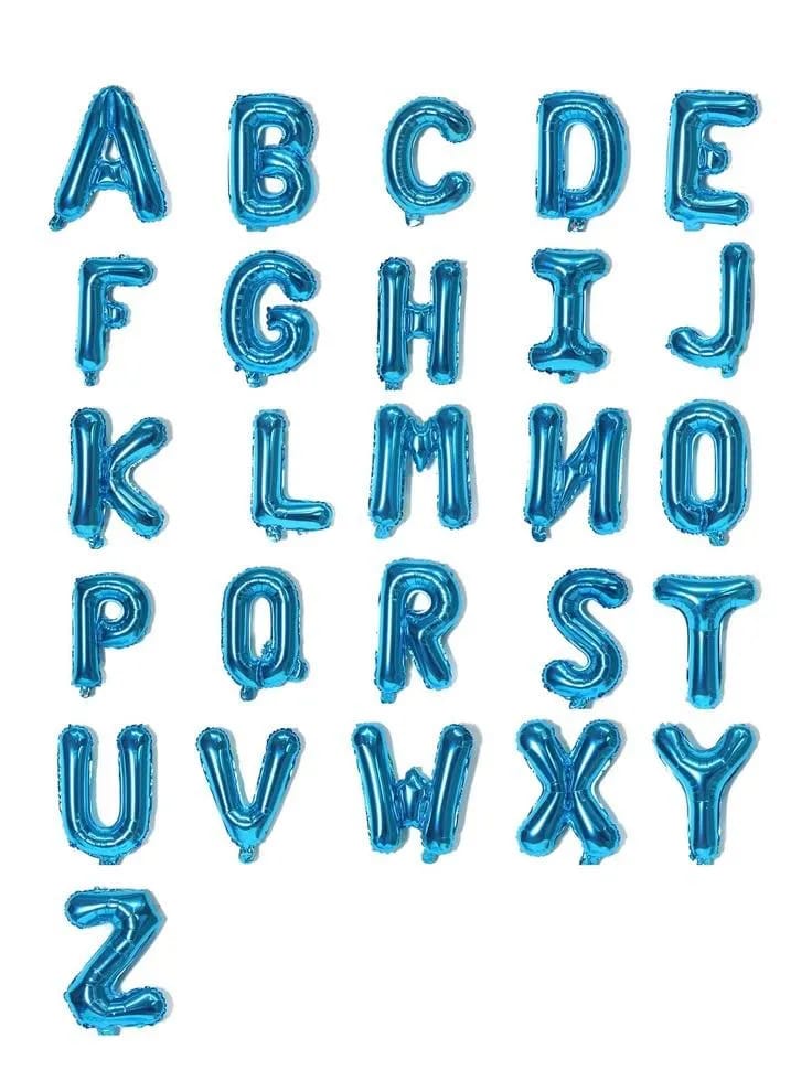 The Royal Blue Message Alphabet Balloons