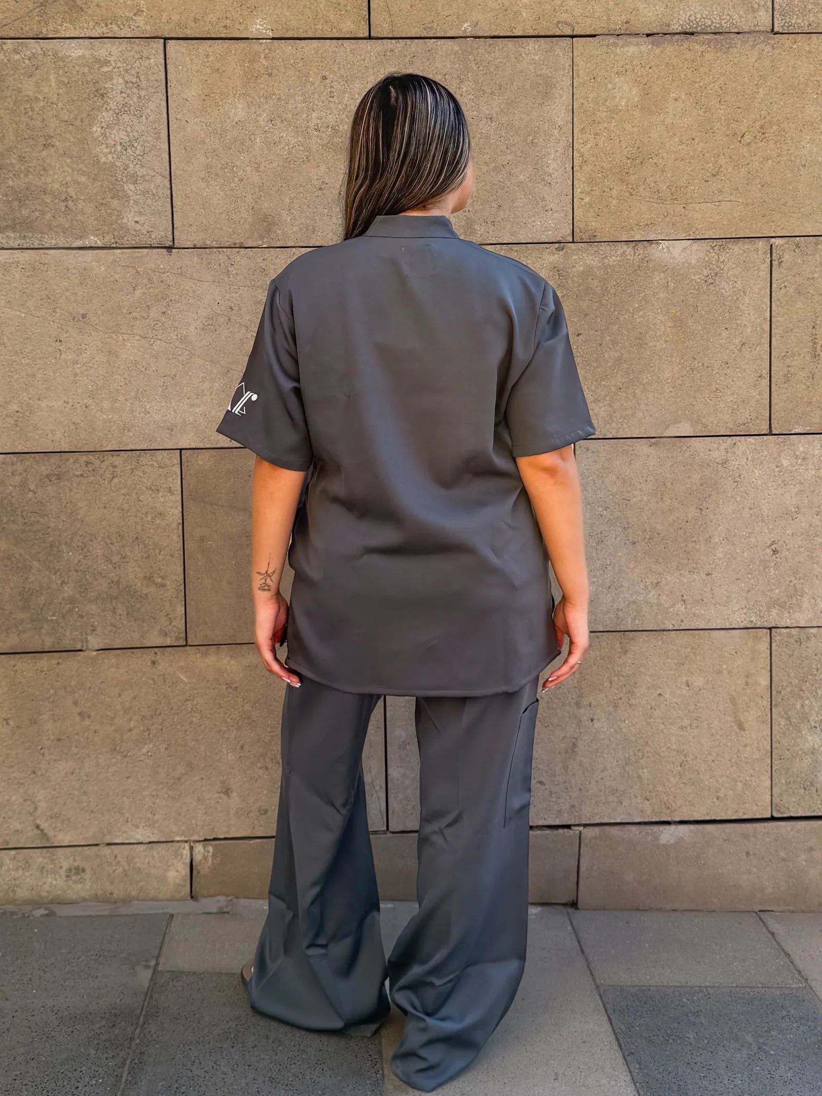 Gray Supreme Flare Scrub