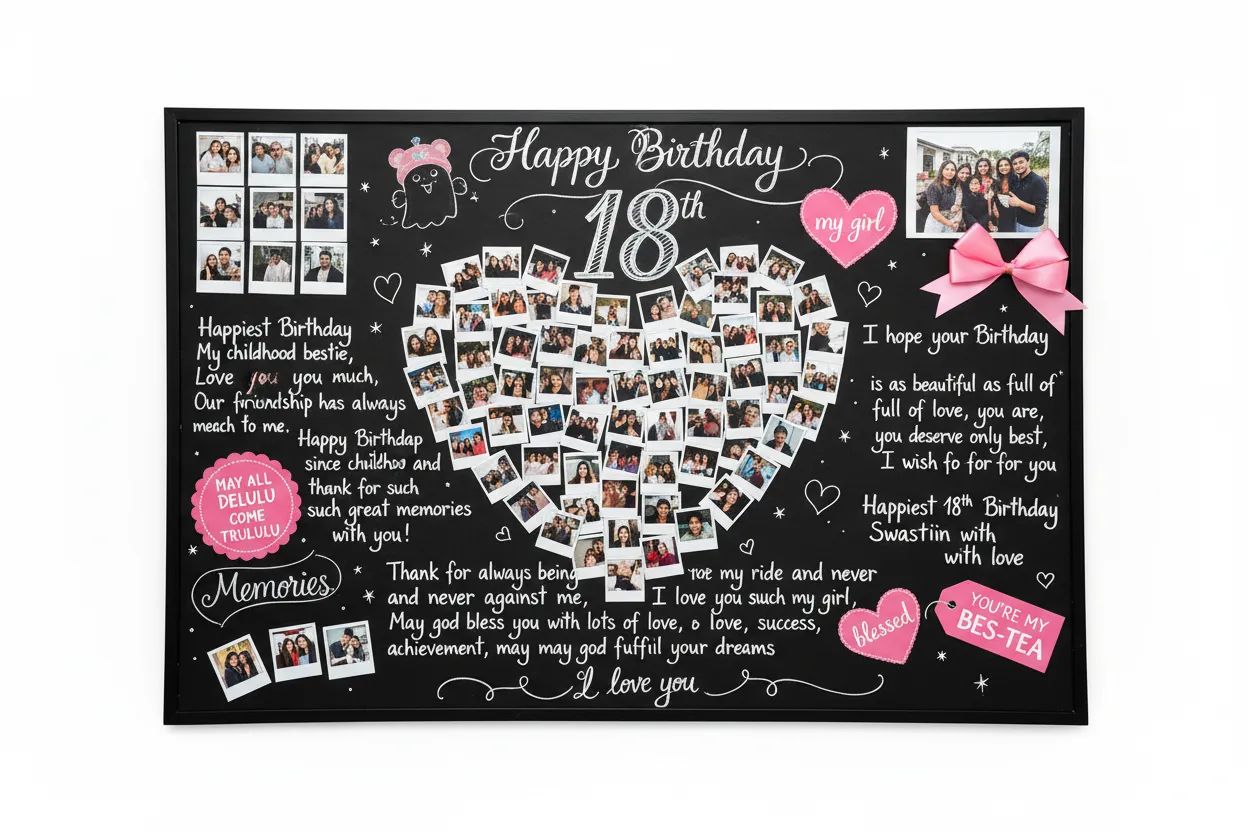 Custom Bestie Birthday Collage Board