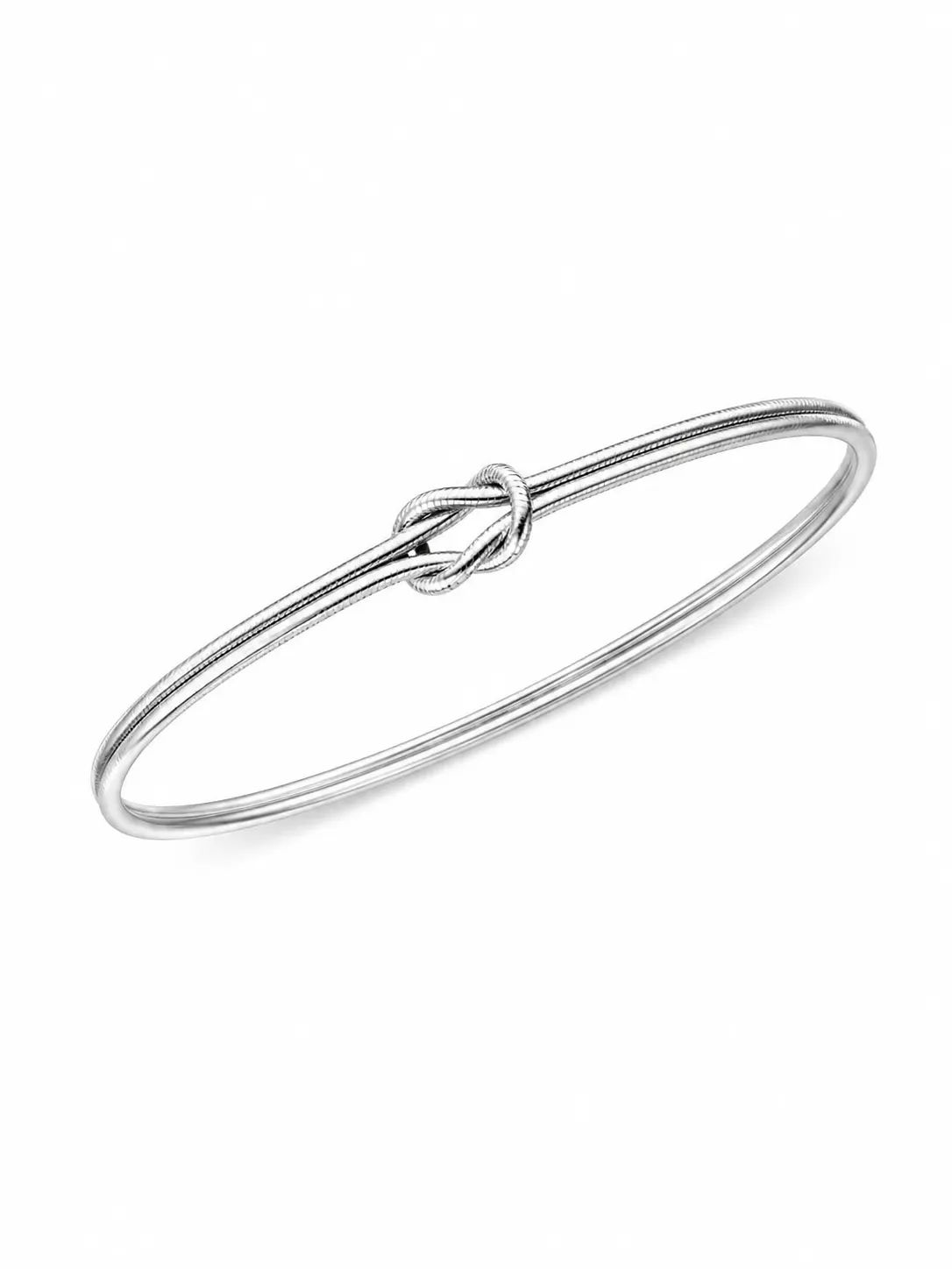 Silver Love Knot Bangle