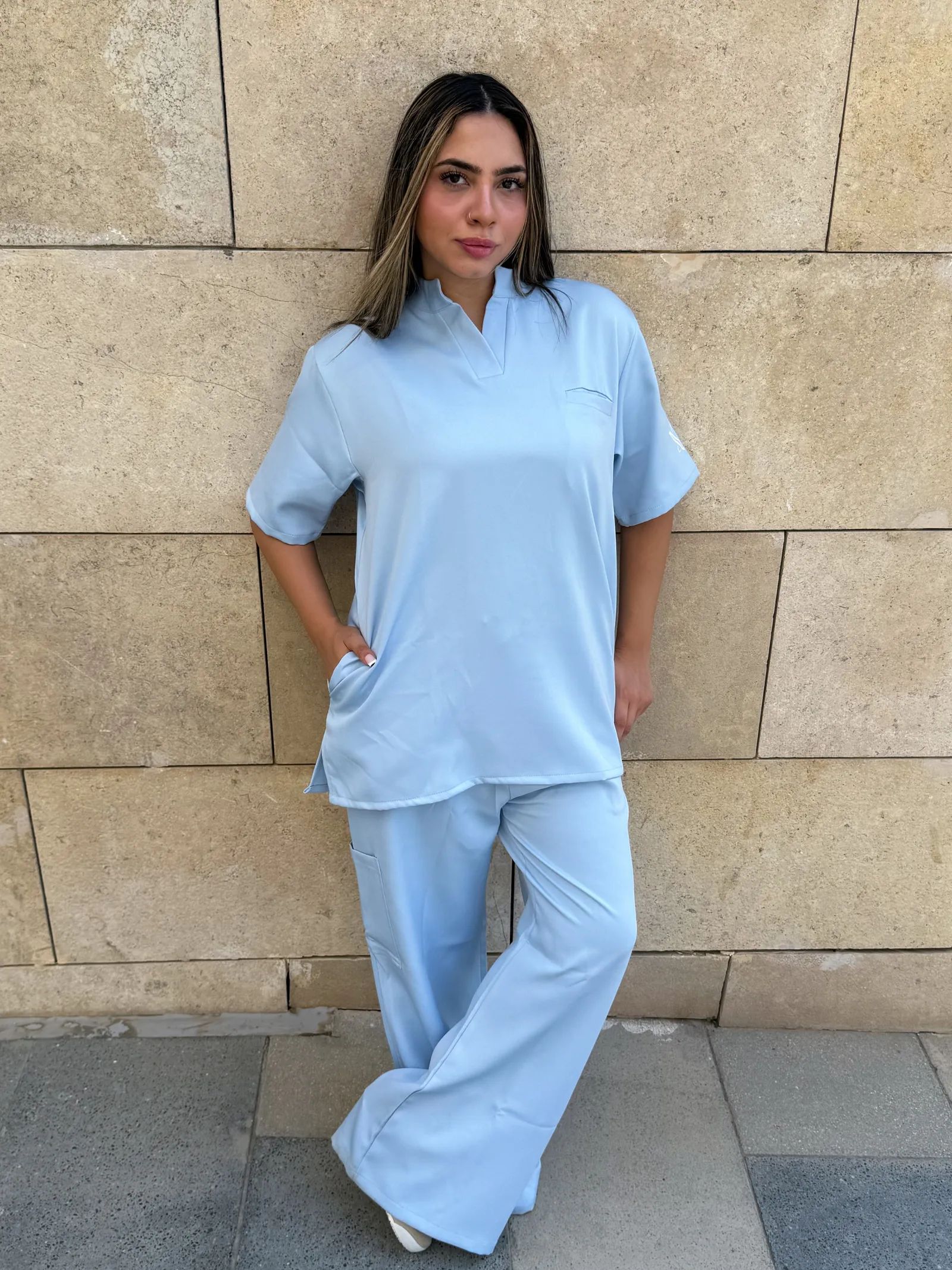 Baby Blue Supreme Flare Scrub