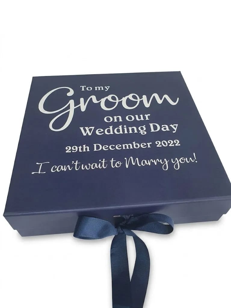 To My Groom" Personalized Wedding Keepsake Box