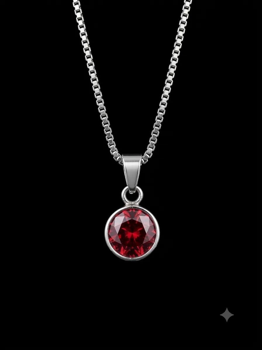 Necklace Artificial red stone