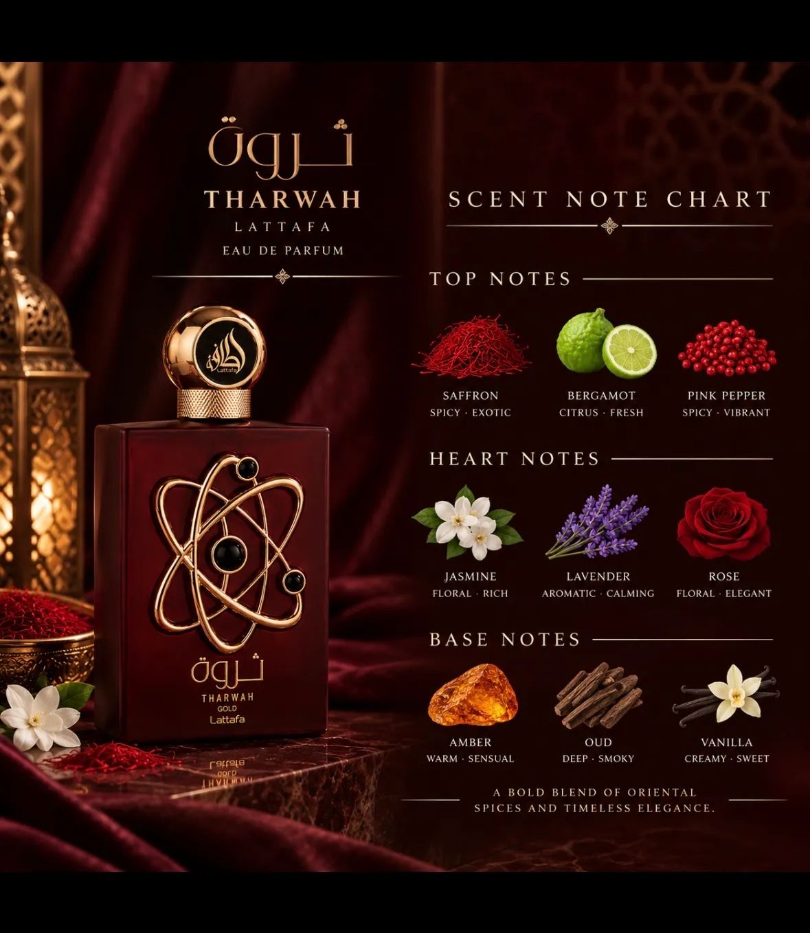 THARWAH GOLD RED LATTAFA 