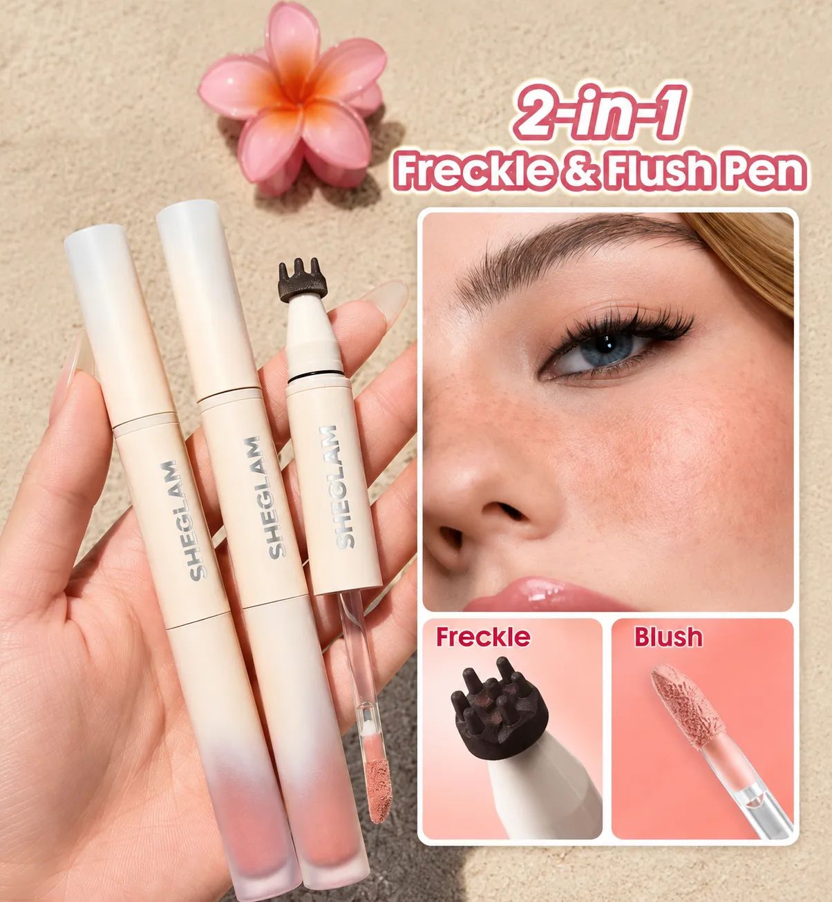 SHEGLAM 2-in-1 Freckle & Flush Pen