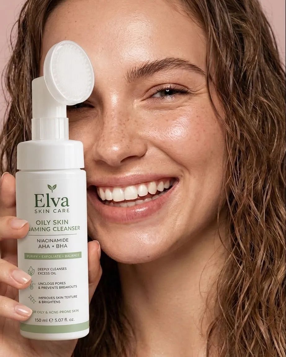 Elva facial cleanser for oily skin
