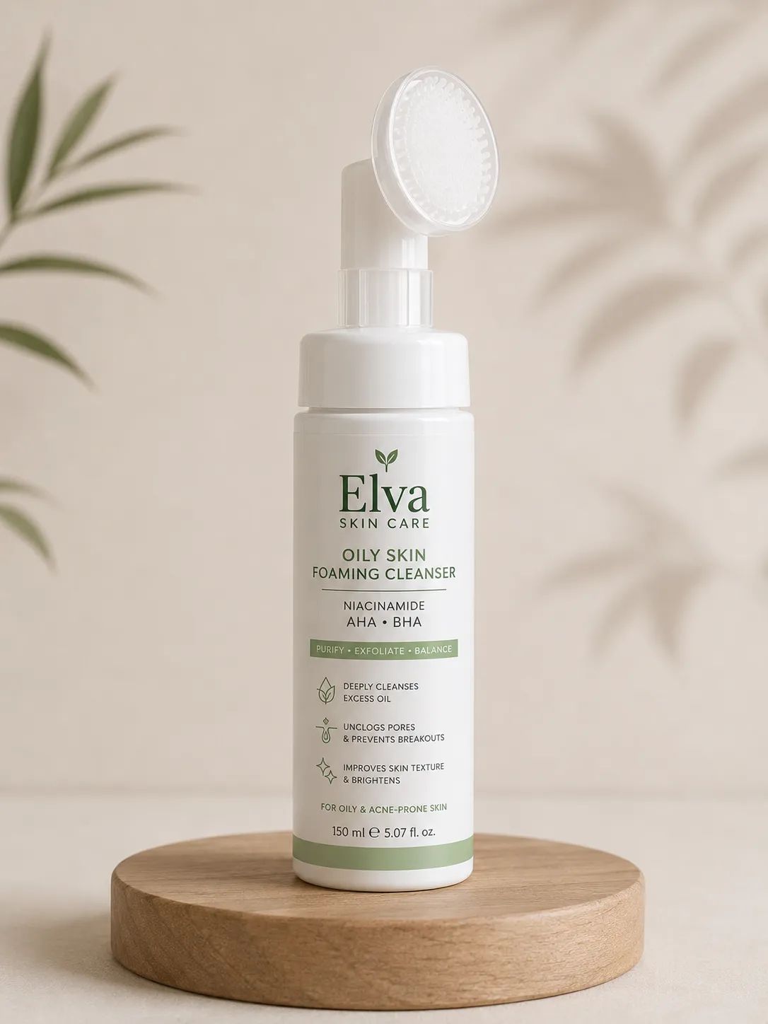 Elva facial cleanser for oily skin