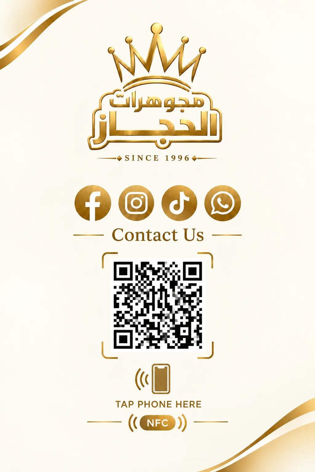 TapCards social media stand