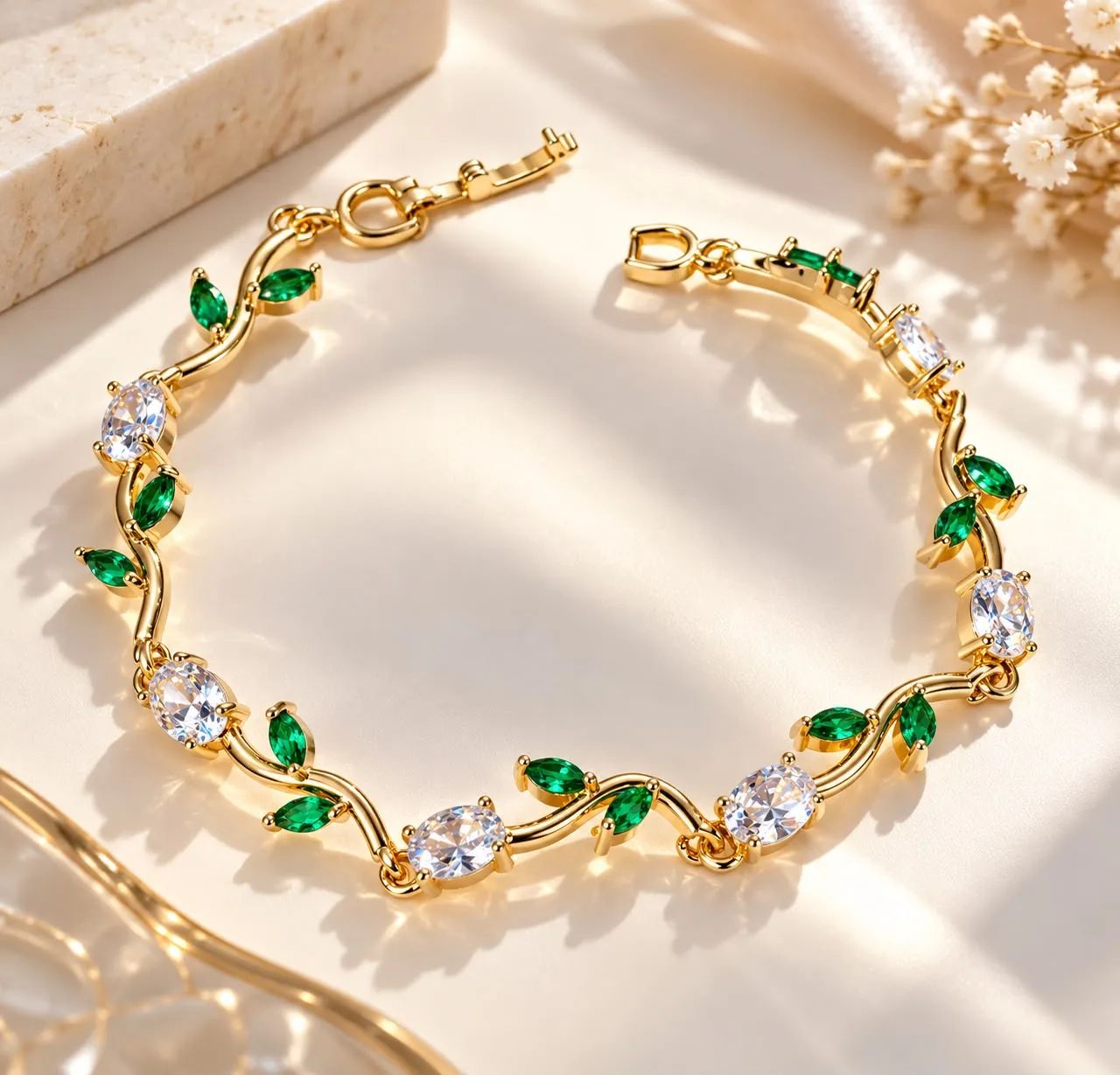 Emerald Gold Bracelet