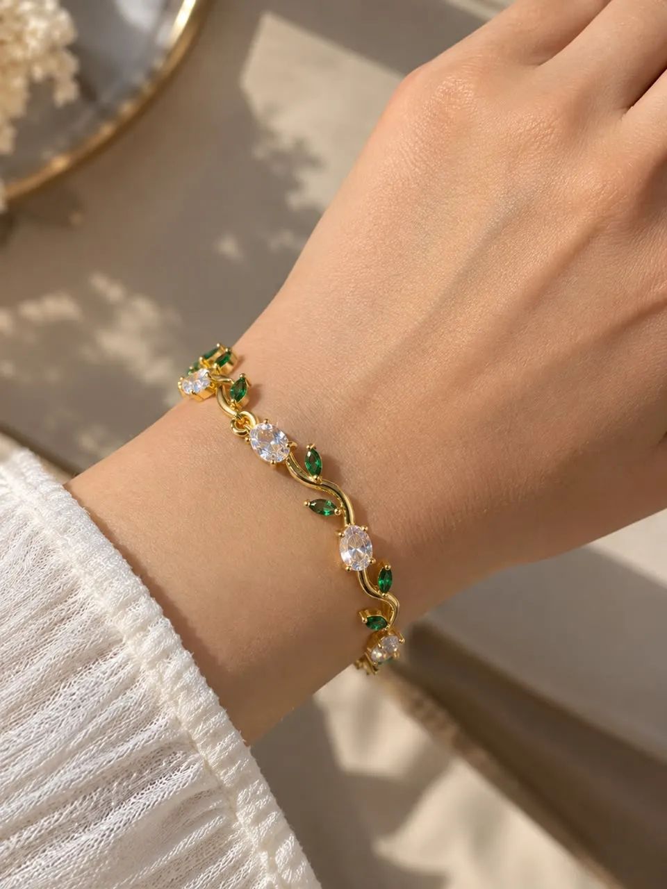 Emerald Gold Bracelet
