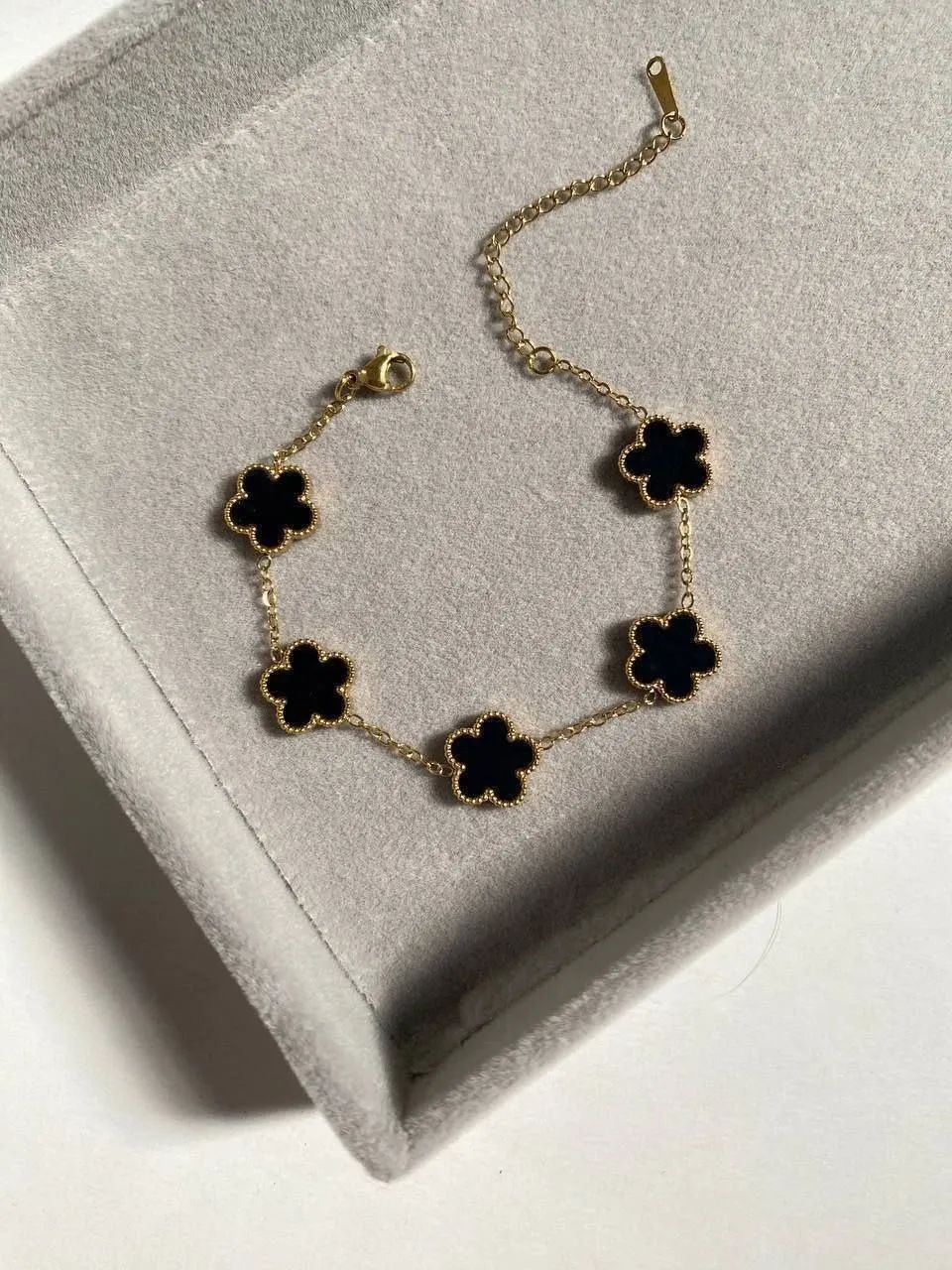 Two-Tone Floral Zircon Bracelet